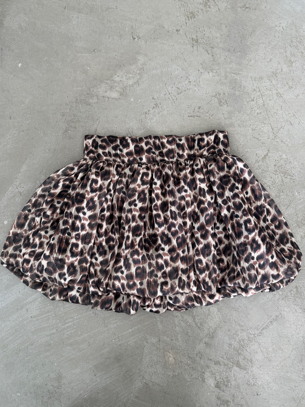 Flowers by Zoe Leopard Print Bubble Skirt - Brown and Black